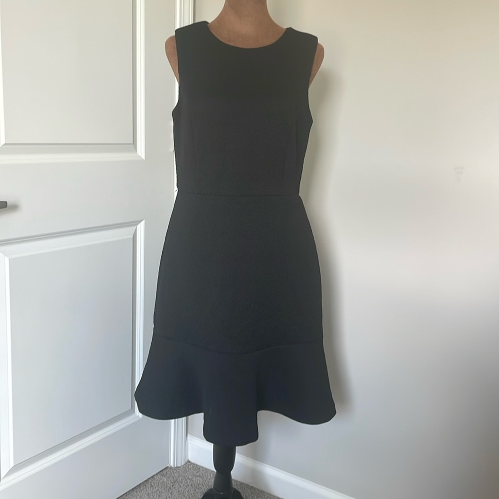 Banana Republic Black Ruffled Sheath Mini Dress